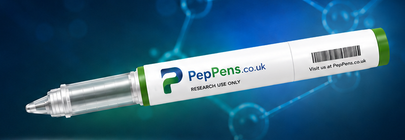 PepPens branded peptide pen with barcode